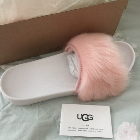Brand New UGG Lamb Fur Pink Slide - Picture 3 of 8